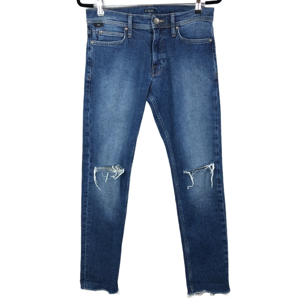 Urban Outfitters BDG Skinny Jeans Size 30 stretch raw hem ripped knee